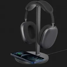 Підставка для навушників Headset Stand з безпровідною зарядкою (Black)