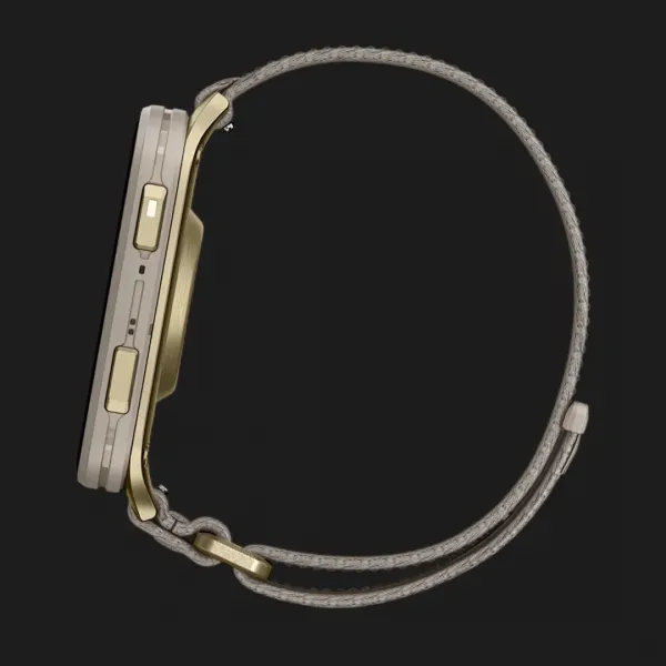 Garmin Venu X1 Soft Gold with Titanium Caseback and French Gray Nylon Band (010-02980-08/09)