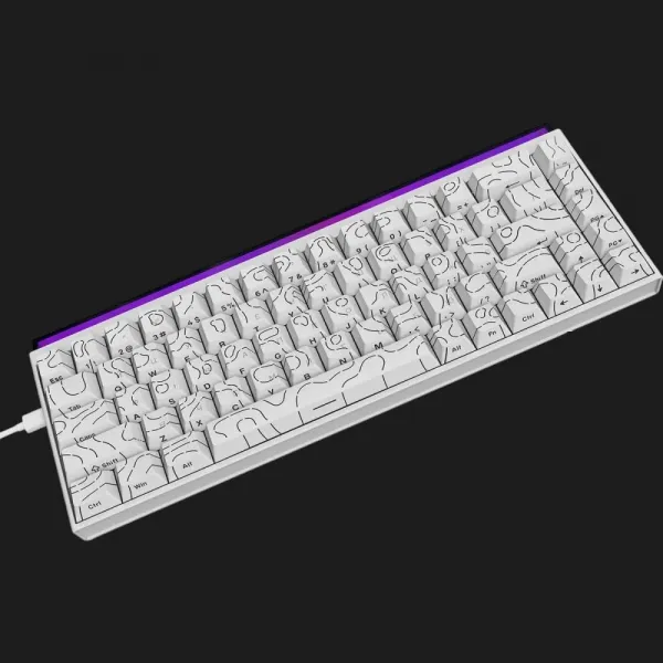 Клавіатура Ajazz NK68 Red switches Side Contour (White) (UA)