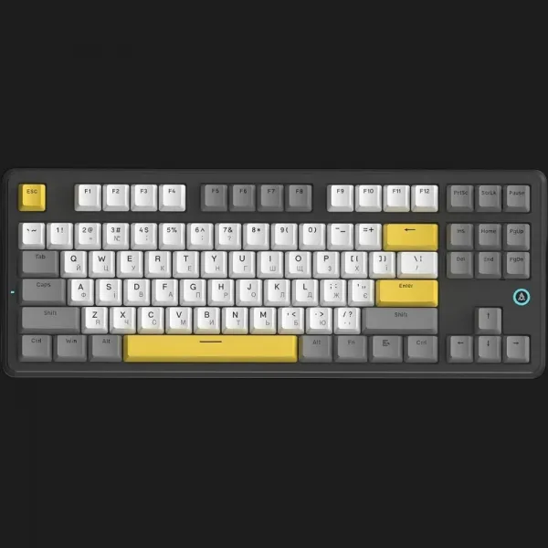 Клавіатура Ajazz AK870 V2 Flying Fish Switches (Black/Gray/Yellow) (UA)