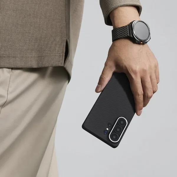 Чохол Pitaka Edge Ultra-Slim Classic Twill 600D для Samsung Galaxy S26 Ultra (Black/Gray)