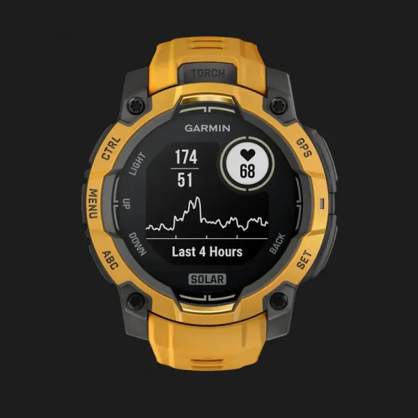 Garmin Instinct 3 45mm Solar Sunburst with Sunburst/Gray Band