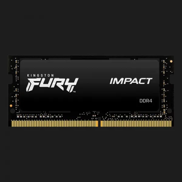 Оперативна памʼять Kingston Fury Impact SO-DIMM DDR4 32GB 1x32GB 3200MHz (KF432S20IB/32)