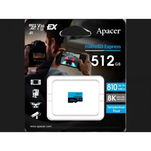 Карта пам'яті Apacer microSDXC Express 512Gb class 10 V30 A1 (Compatible with Nintendo Switch 2)