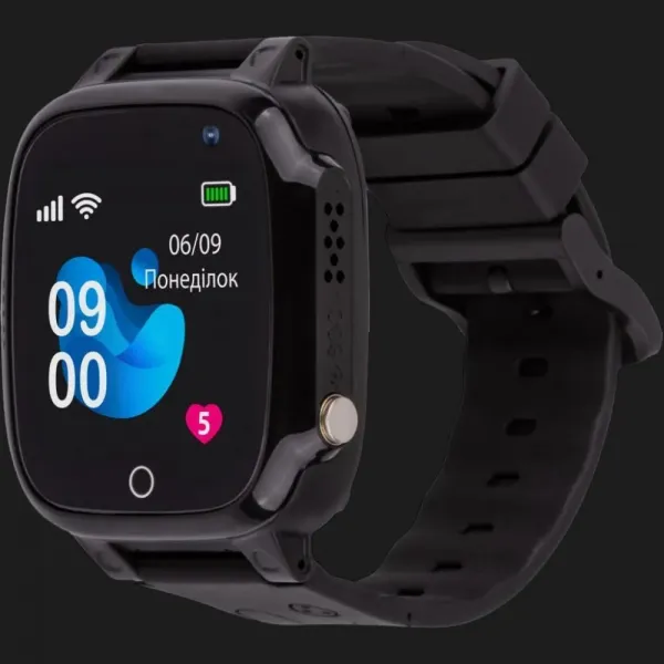 Дитячий смарт годинник AmiGo GO008 MILKY GPS WIFI (Black)