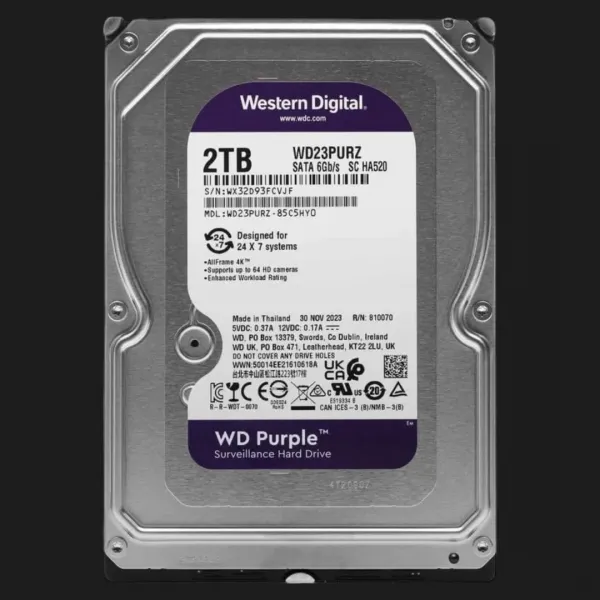 Жорсткий диск Western Digital Purple 2TB 3.5