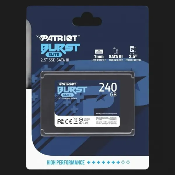 Накопичувач SSD Patriot Burst Elite 240GB SATA (PBE240GS25SSDR)
