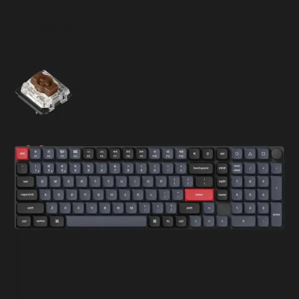 Ігрова клавіатура Keychron K17 Pro 103 Key RGB Gateron MX 2.0 Brown (Black) (K17P-B3-UA)