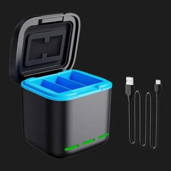 Зарядний пристрій для GoPro Hero 13 Portable Battery Charger 3 Slot Charging Box