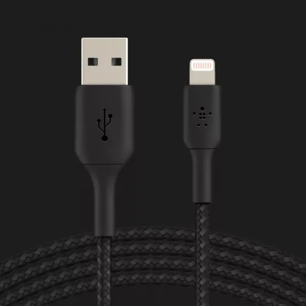 Кабель Belkin Braided Lightning Cable 2m (Black)