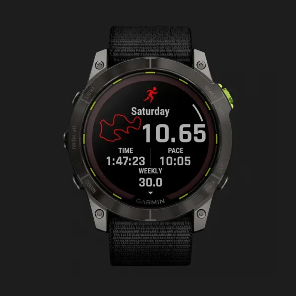 Garmin Enduro 2 Carbon Gray DLC Titanium with Black UltraFit Nylon Strap