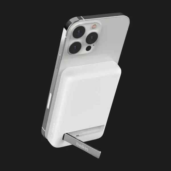 Безпровідний повербанк Power Bank Belkin MagSafe Wireless with Stand (5000mAh) (White)