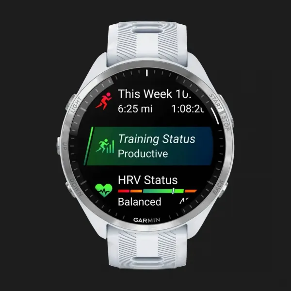 Garmin Forerunner 965 Titanium Bezel, Whitestone Case