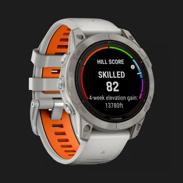 Garmin Fenix 7 Pro Sapphire Solar Titanium with Fog Gray/Ember Orange Band