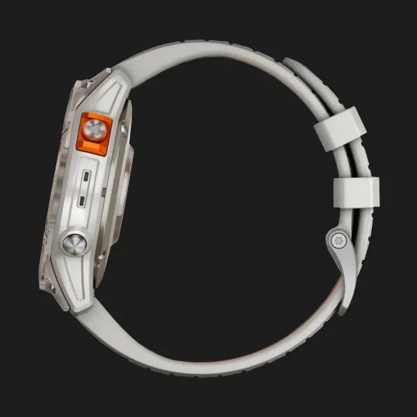 Garmin Fenix 7 Pro Sapphire Solar Titanium with Fog Gray/Ember Orange Band