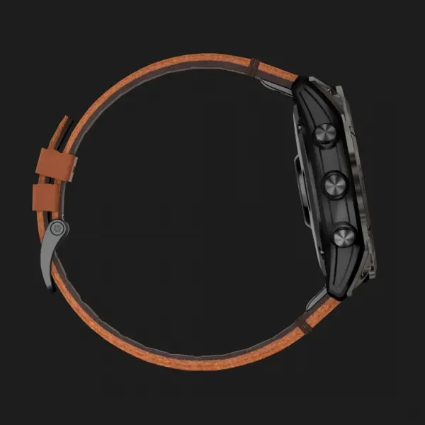 Garmin Epix Pro (Gen 2) Sapphire 51mm Carbon Gray DLC Titanium with Brown Leather Band