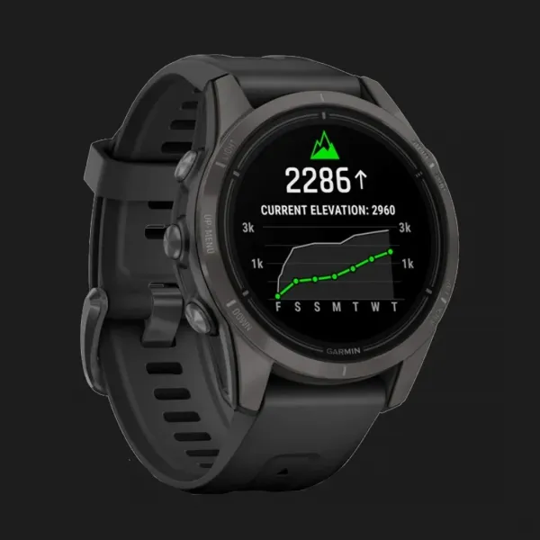 Garmin Epix Pro (Gen 2) Sapphire 42mm Carbon Gray DLC Titanium with Black Band