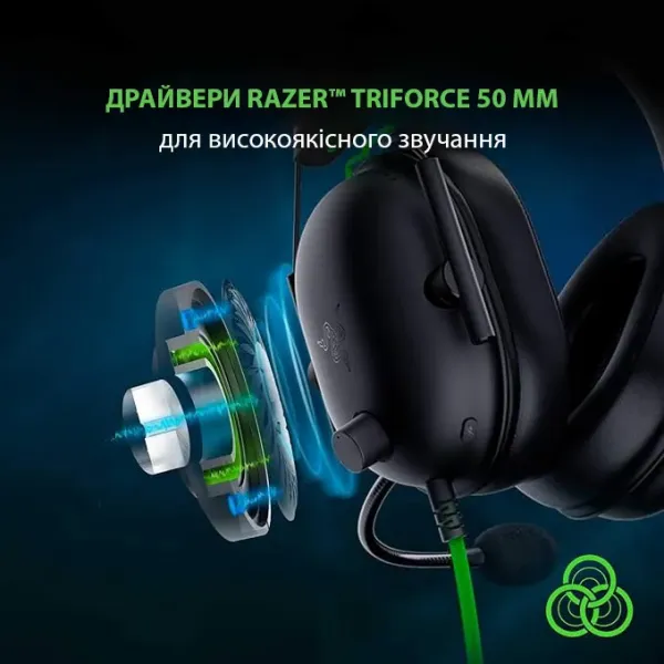 Ігрова гарнітура Razer Blackshark V2 X (Black) (RZ04-03240100-R3M1) (UA)
