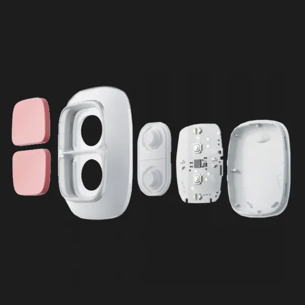 Бездротова тривожна кнопка Ajax DoubleButton (White)