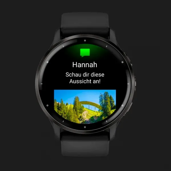 Garmin Venu 3 Slate Stainless Steel Bezel with Black Case and Silicone Band
