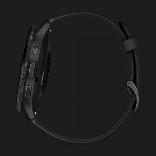 Garmin Venu 3 Slate Stainless Steel Bezel with Black Case and Silicone Band