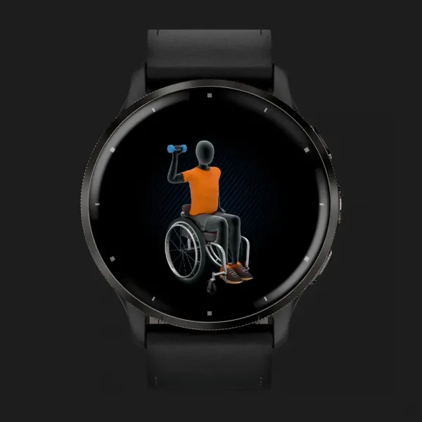 Garmin Venu 3 Slate Stainless Steel Bezel with Black Case and Black Leather Band