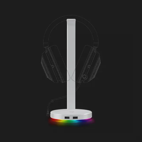 Підставка для навушників Razer Base Station V2 Chroma (Mercury) (RC21-01510300-R3M1) (UA)