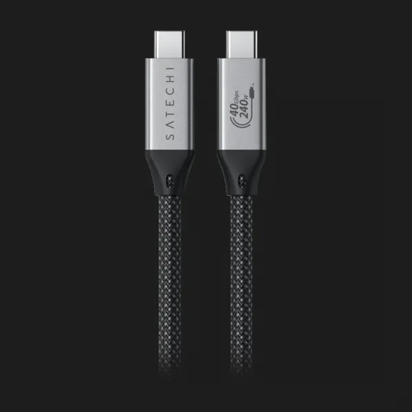 Кабель Satechi USB4 Pro 240W (Space Gray) (1.2 m) (ST-YU4120M)