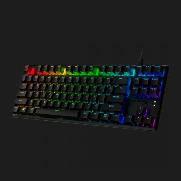 Клавіатура ігрова HyperX Alloy Origins Core PBT Red USB RGB ENG/UA (Black) (UA)