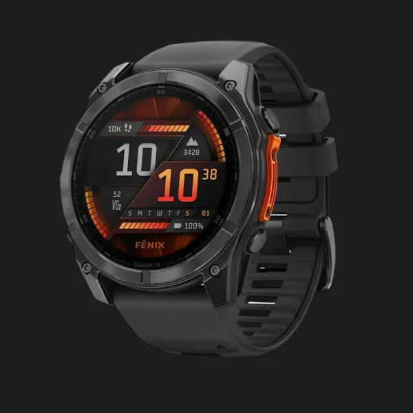 Garmin Fenix 8 51mm AMOLED Slate Gray with Black Silicone Band (010-02905-00)