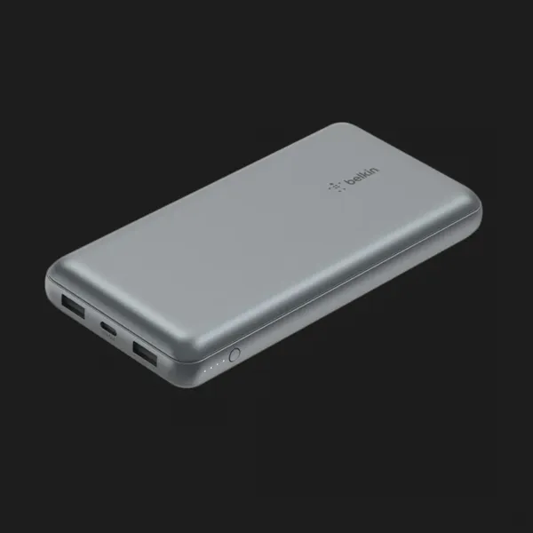 Зарядний пристрій Power Bank Belkin 20000mAh, 15W, Dual USB-A, USB-C (Gray)