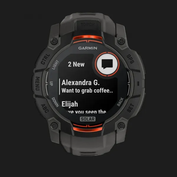 Garmin Instinct 3 50mm Solar Black with Charcoal Band