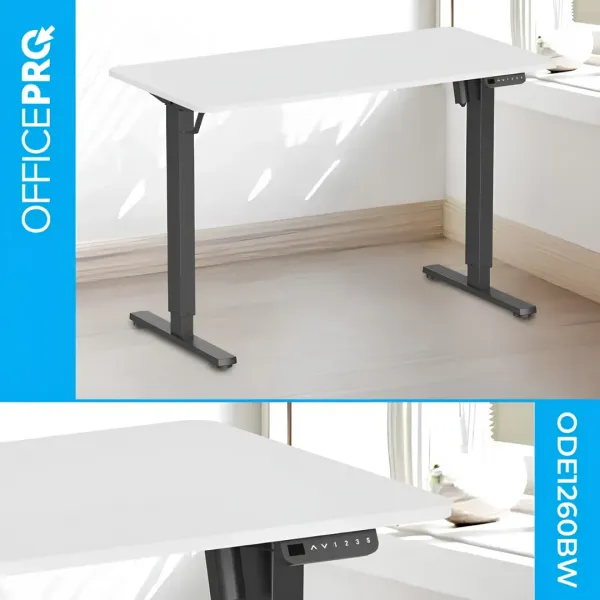 Комп'ютерний стіл OfficePro ODE1260WB (White/Black) (UA)