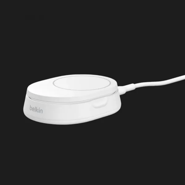 Безпровідна зарядка Belkin 15 Вт Magnetic Stand Qi2 (White)