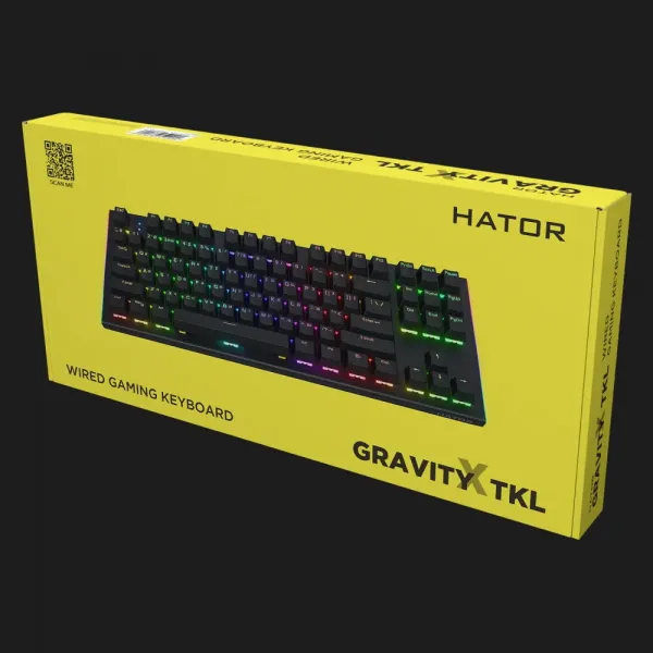 Клавіатура механічна Hator Gravity X TKL Orange (Black) (HTK550UA) (UA)