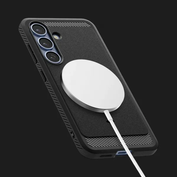 Чохол Spigen Rugged Armor MagSafe для Samsung Galaxy S25 (Matte Black)