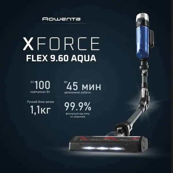 Пилосос Rowenta X-Force 9.6 Aqua Alnimal (RH20C7WO)