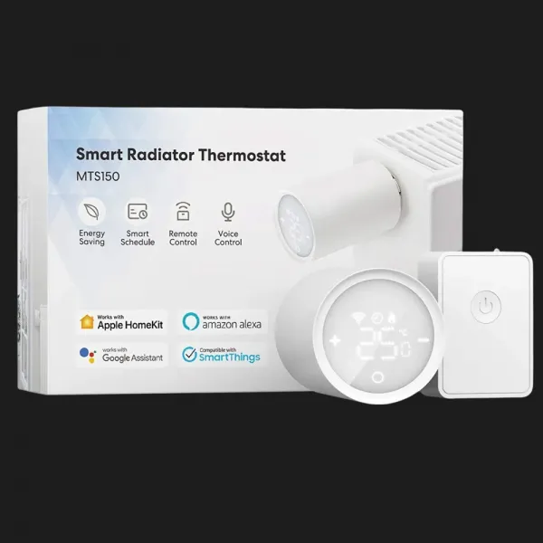 Термоголовка з хабом для радіатора Meross Smart Thermostat Valve Starter Kit (White)
