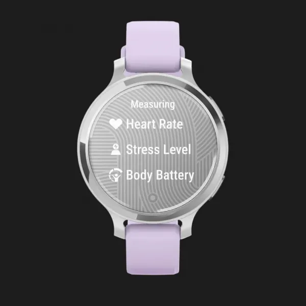 Garmin Lily 2 Active Silver with Purple Jasmine Silicone Band