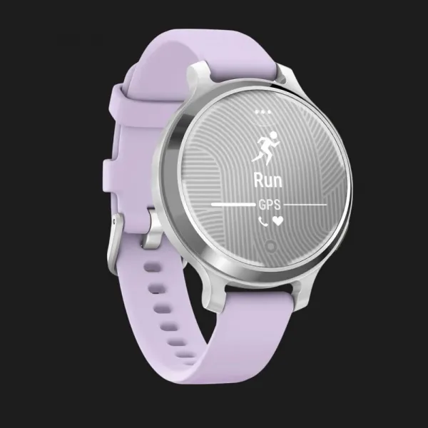 Garmin Lily 2 Active Silver with Purple Jasmine Silicone Band