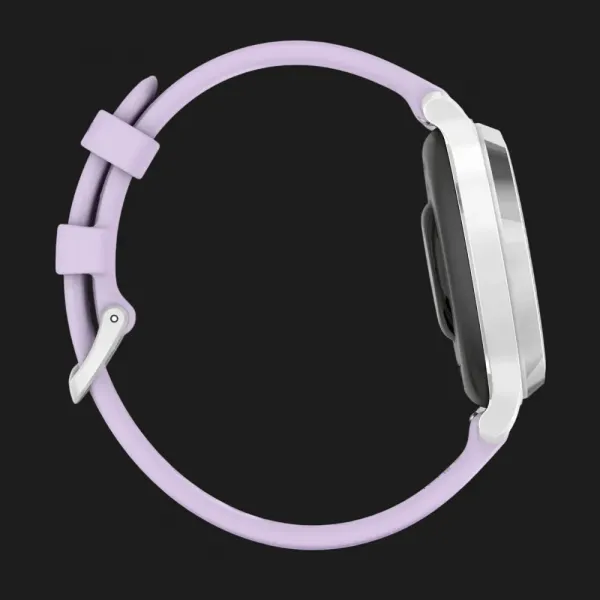 Garmin Lily 2 Active Silver with Purple Jasmine Silicone Band