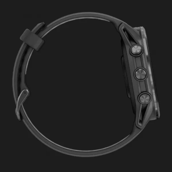 Garmin Forerunner 970 Carbon Gray DLC Titanium with Black Case and Black/Translucent Whitestone Band