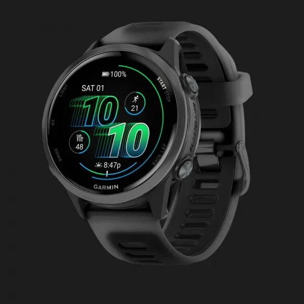 Garmin Forerunner 570 42mm Slate Gray Aluminum with Translucent Black/Black Band