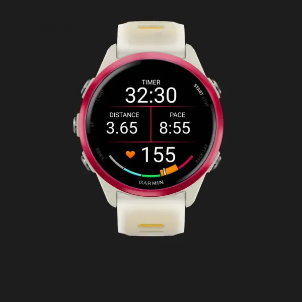 Garmin Forerunner 570 42mm Raspberry Aluminum with Translucent Bone/Mango Band
