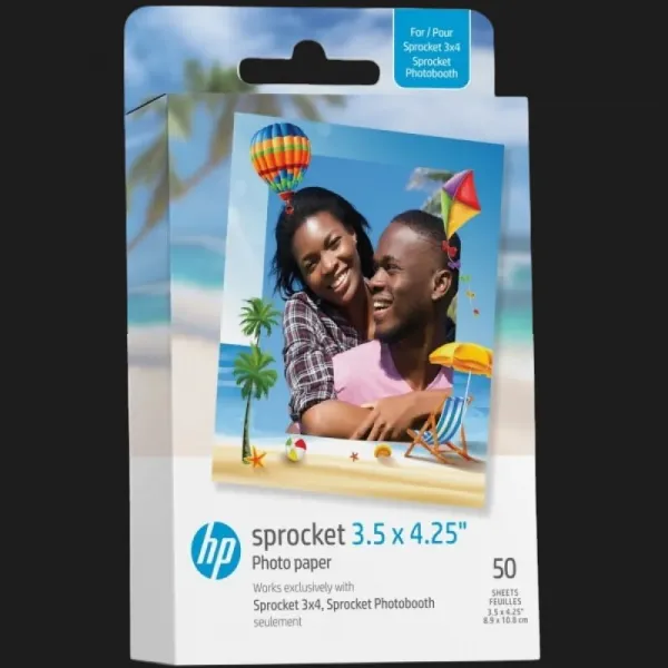Фотопапір HP Sprocket Zink 3.5x4.25