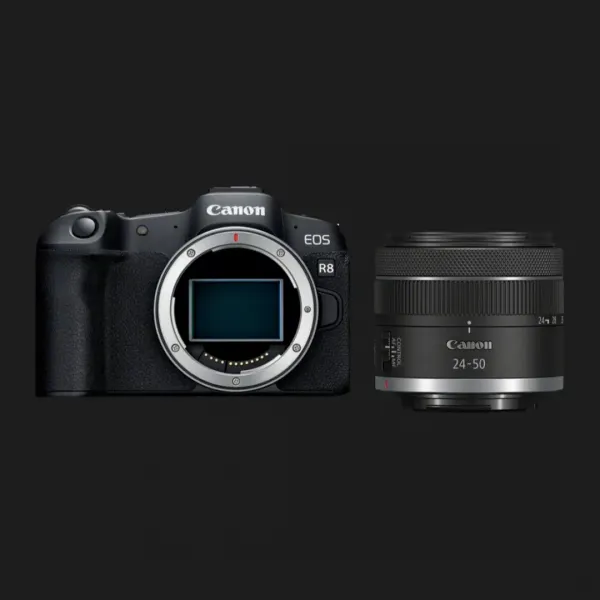 Цифровий фотоапарат Canon EOS R8 kit RF 24-50mm IS STM (Black) (5803C016) (Standard)