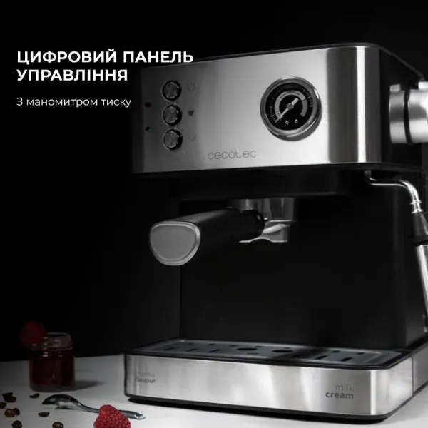Ріжкова кавоварка Cecotec Cumbia Power Espresso 20 Professional (Silver) (CCTC-01556)