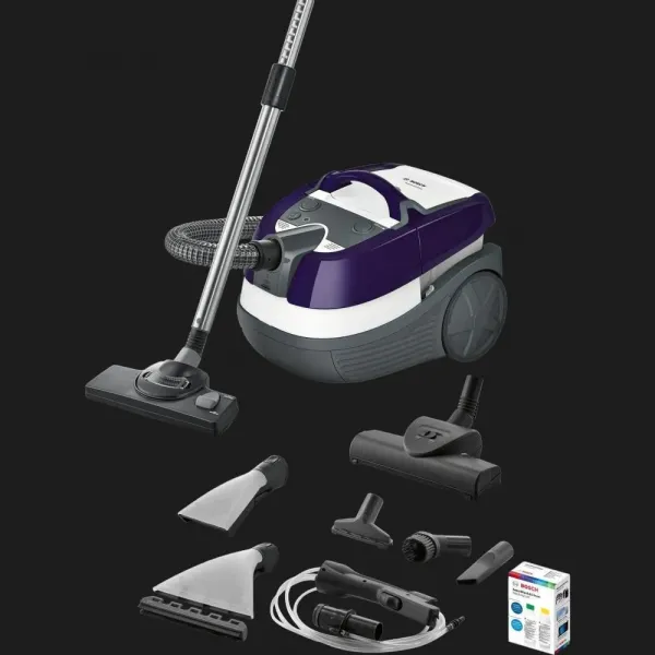 Пилосос миючий з аквафільтром Bosch Serie 4 AquaWash&Clean BWD41740 (Purple)
