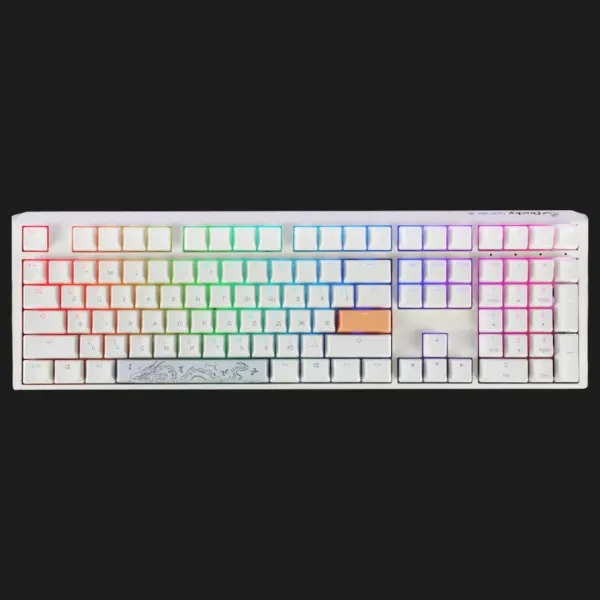 Клавіатура ігрова Ducky One 3 Cherry MX Red RGB (White) (UA)
