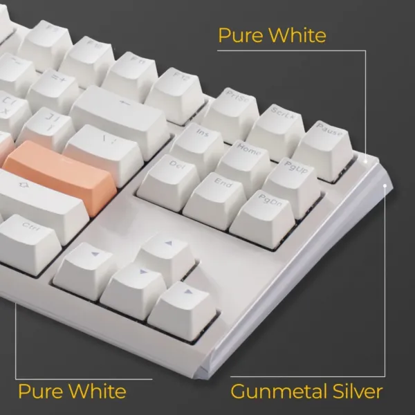 Клавіатура ігрова Ducky One 3 TKL Cherry MX Blue RGB (White) (UA)